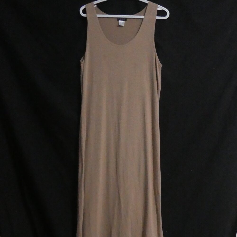VENUS | large | Beige Sleeveless Maxi Dress | Slit Bottom Side | Preloved
